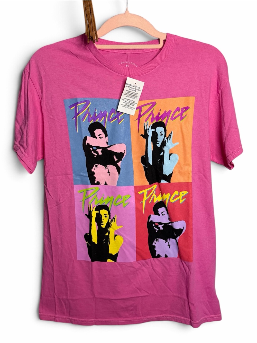 NWT Prince Pop-Art Short Sleeve Tee in Pink